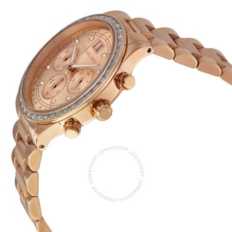 michael kors mk6204|Michael Kors Brinkley Chronograph Rose Dial Ladies Watch .